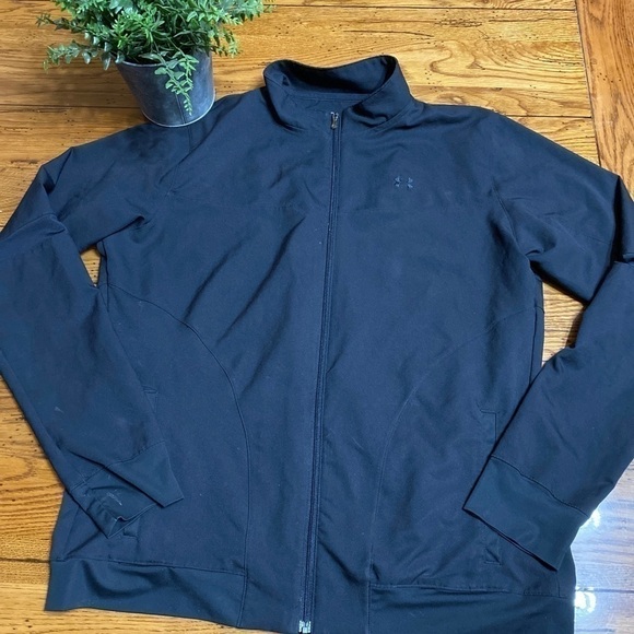 𝅺under Armour Nylon Jacket Black Full Zip Size MD. - Picture 6 of 10